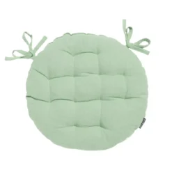 Cuscino rotondo per sedia in cotone (40 cm) Pixel Verde menta