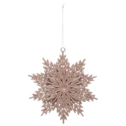 Decorazione da appendere di Natale (D12 cm) Stella eterna Rosa glitterata