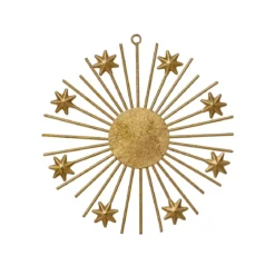 Decorazione natalizia da appendere in metallo (D15 cm) Luce di stelle Oro