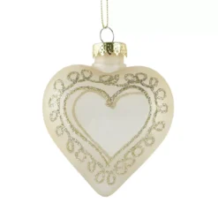 Decorazione natalizia da appendere (H10 cm) Cuore incantevole Trasparente