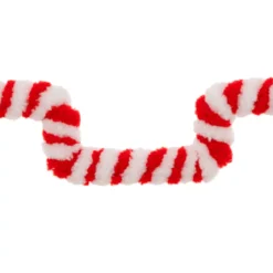 Decorazione natalizia sospesa in metallo (H15 cm) Albero di Natale zucchero filato Rosso e bianco