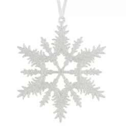 Decorazione natalizia sospesa (D13 cm) Fiocco di neve scintillante Perla glitterata