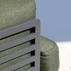 Divano da giardino in alluminio 2 posti Monte Carlo Grigio antracite e verde rosmarino