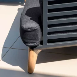 Divano da giardino in alluminio 2 posti Monte Carlo Grigio antracite