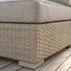 Divano da giardino in resina intrecciata 2 posti Palma Grigio