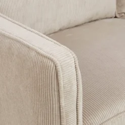 Divano diritto 2 posti in velluto a coste (169 cm) Owen Beige