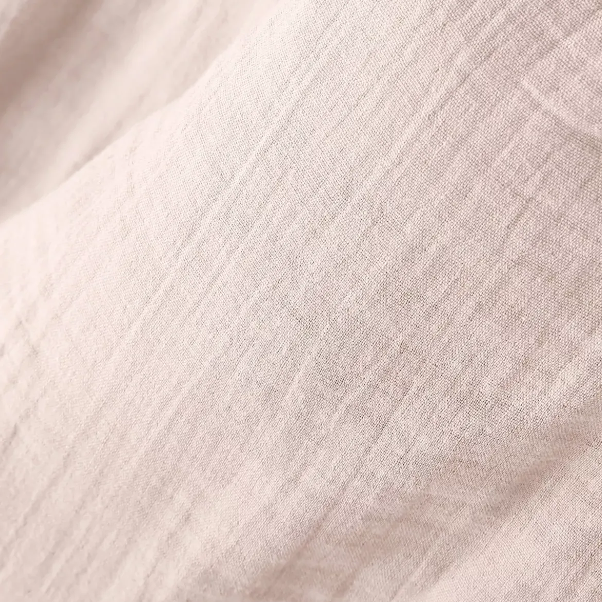 Federa cuscino a rullo garza di cotone (L185 cm) Gaïa Rosa cipria