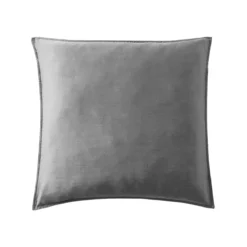 Federa cuscino letto quadrato lyocell Tencel™ lavato (63 x 63 cm) Olivia Grigio granito