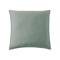 Federa cuscino letto quadrato lyocell Tencel™ lavato (63 x 63 cm) Olivia Verde eucalipto