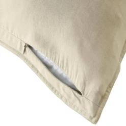 Federa cuscino letto rettangolare lyocell Tencel™ lavato (50 x 70 cm) Olivia Beige pampa