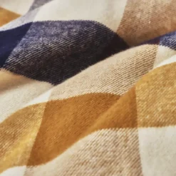 Federa per cuscino quadrata flanella di cotone (63 x 63 cm) Nina quadri Multicolore
