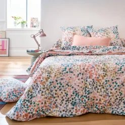 Federa per cuscino quadrata in percalle di cotone (65 x 65 cm) Lolita Multicolore