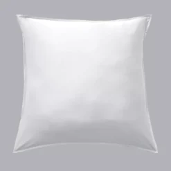 Federa per cuscino quadrata raso di bambù (80 x 80 cm) Sienna Bianco chantilly
