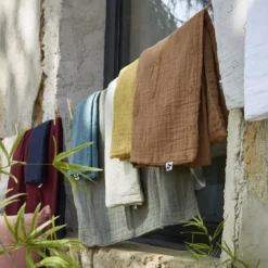 Federa quadrata garza di cotone (60 cm) Gaïa Boho Verde tiglio
