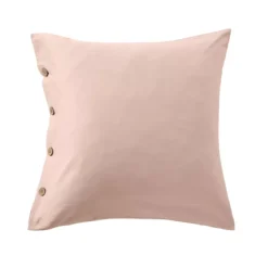 Federa quadrata in percalle di cotone (80 x 80 cm) Diane Rose Blush