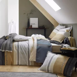 Federa quadrata percalle di cotone Marlow Beige