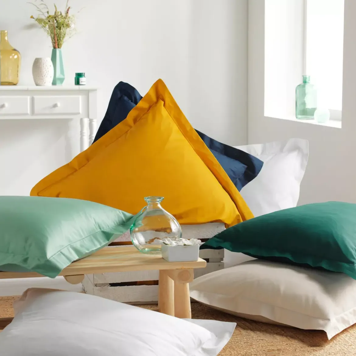 Federa rettangolare cotone bio (70 cm) Biolina Grigio