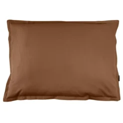 Federa rettangolare percalle di cotone (50 x 80 cm) Cali Marrone cioccolato