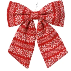 Fiocco di Natale (H32 cm) Tradizione Rosso e bianco