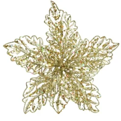 Fiore di Natale paillettes a clips Oro
