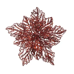 Fiore di Natale Stella di Natale glitterata Rosso