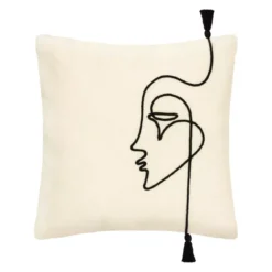 Fodera cuscino quadrato (40 cm) Visage Avorio