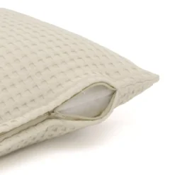 Fodera cuscino rettangolare cotone nido d'ape (30 x 50 cm) Maya Beige pampa