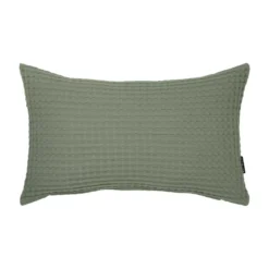Fodera cuscino rettangolare cotone nido d'ape (30 x 50 cm) Maya Verde rosmarino