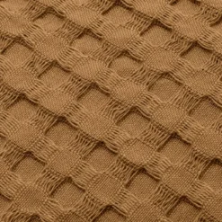 Fodera cuscino rettangolare cotone nido d'ape (30 x 50 cm) Maya Camel