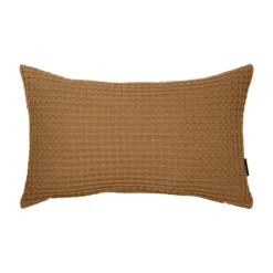 Fodera cuscino rettangolare cotone nido d'ape (30 x 50 cm) Maya Camel