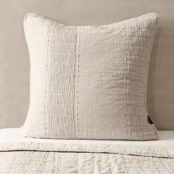 Fodera per cuscino quadrata in cotone (60 x 60 cm) Lena Beige Sabbia