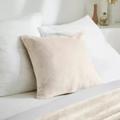 Fodera per cuscino quadrata in flanella (45 x 45 cm) Didou Beige greige