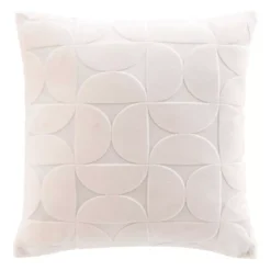 Fodera per cuscino quadrata in velluto (40 x 40 cm) Curly Ecru
