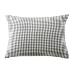 Fodera per cuscino rettangolare in doppia garza di cotone (50 x 70 cm) Gaïa vichy Verde rosmarino