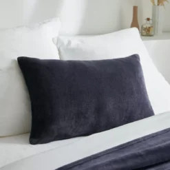 Fodera per cuscino rettangolare in flanella (40 x 60 cm) Didou Grigio antracite