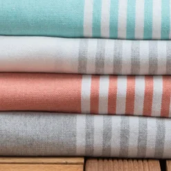 Fouta cotone riciclato (200 x 200 cm) Estate Corallo