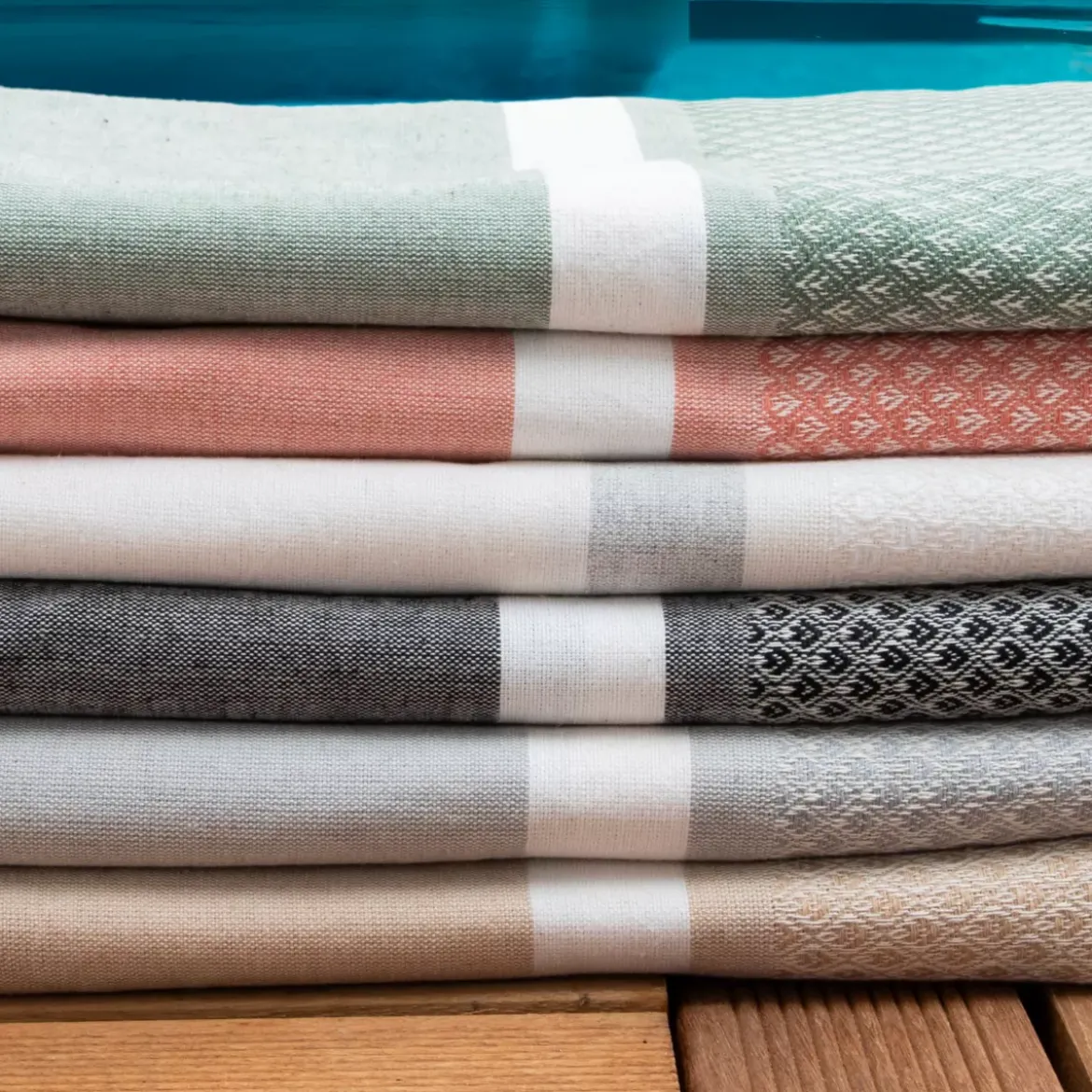 Fouta cotone riciclato (100 x 200 cm) Selma Corallo