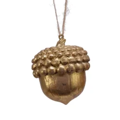 Ghianda di Natale da appendere (H8 cm) Vecchia Quercia Oro