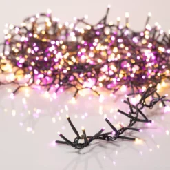 Ghirlanda di luci 16 m 750 LED cavo nero NewLuxe Bicolore Arancio/viola