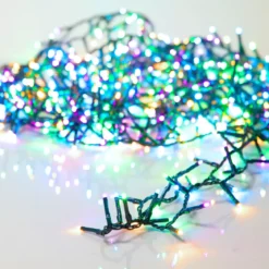Ghirlanda di luci 16 m 750 LED cavo verde NewLuxe Multicolore pastello