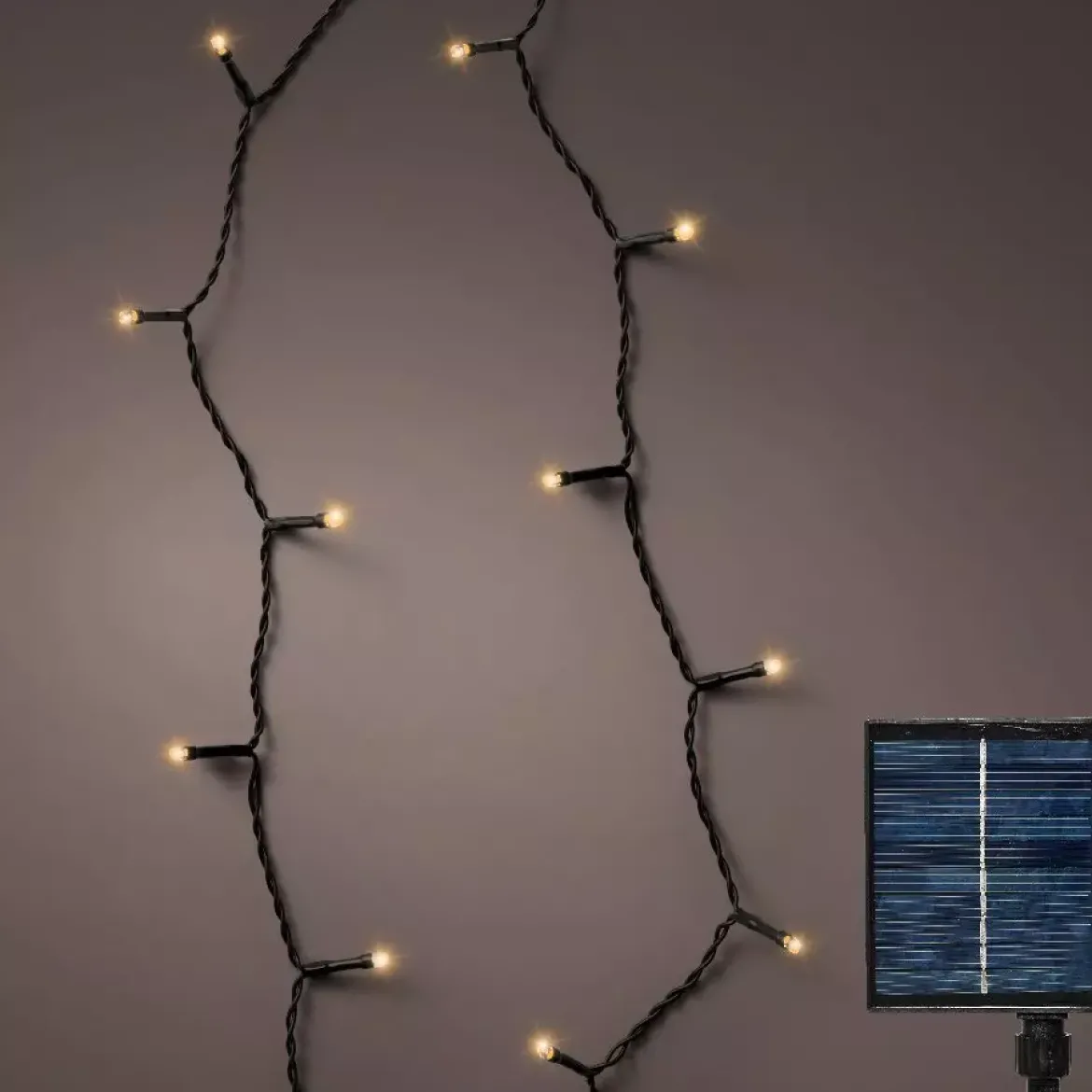 Ghirlanda di luci Solare ricaricabile 18 m Bianco caldo 240 LED