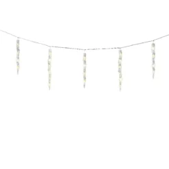 Ghirlanda luminosa collegabile 3,60 m 60 LED Ghiaccioli effetto Flash Bianco caldo