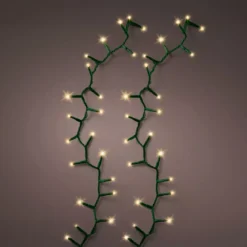 Ghirlanda luminosa 11 m 500 LED cavo verde Luxe Bianco caldo Champagne
