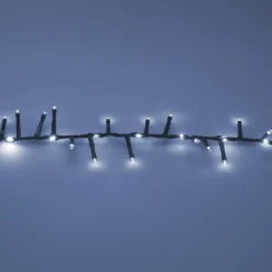 Ghirlanda luminosa 15 m 1060 LED cavo nero effetto cascata Bianco freddo