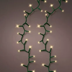 Ghirlanda luminosa 45 m 2000 LED cavo verde Luxe Bianco caldo Champagne