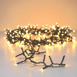 Ghirlanda luminosa 7,50 m 350 LED cavo verde Luxe Bianco caldo Champagne