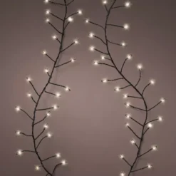 Ghirlanda luminosa 18 m 1440 Micro LED cavo nero Luxe Bianco caldo