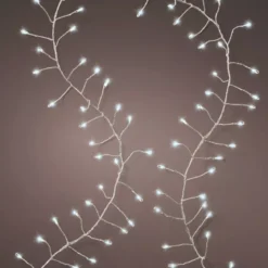 Ghirlanda luminosa 6 m 480 Micro LED cavo argento Luxe Bianco freddo