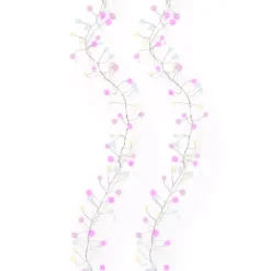 Ghirlanda luminosa 6 m 480 Micro LED cavo argento Luxe Tricolore Rosa, bianco caldo e freddo