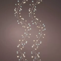 Ghirlanda luminosa 12 m 960 Micro LED cavo argento Luxe bicolore Bianco caldo e freddo